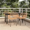 VidaXL Set mobilier de grădină, 5 piese, poliratan