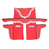 Set perdele decor cabina camion, velur rosu-alb universale Mega Drive