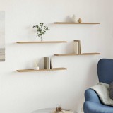 VidaXL Rafturi de perete, 4 buc., stejar artizanal, 60x20x1,5 cm, lemn