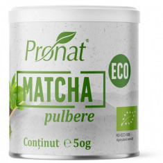 Pulbere Matcha Eco 50 grame cu Lingura Dozatoare pentru Matcha Pronat