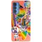 Husa compatibila cu Motorola Edge 20 Lite model Colorful Stickers, Silicon, TPU, Viceversa