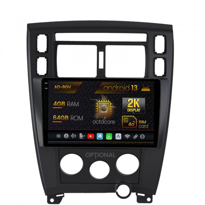 Navigatie Hyundai Tucson (2006-2013), Android 13, V-Octacore 4GB RAM + 64GB ROM, 10.36 Inch - AD-BGV10004+AD-BGRKIT200B