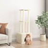 VidaXL Ansamblu de pisici cu stâlpi din funie de sisal, crem, 133,5 cm