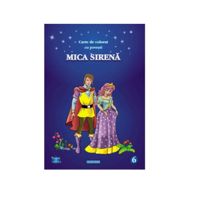 Mica Sirena, Carte de Colorat cu Povesti A4 foto