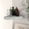 VidaXL Raft de colț suspendat, gri, 25x25x3,8 cm, MDF 323901