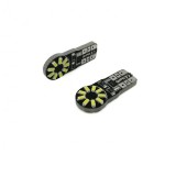 Set 2 becuri auto W5W/ T10-18 Smd CANBUS-alb
