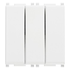Intrerupator triplu 2M Vimar Plana alb 14003