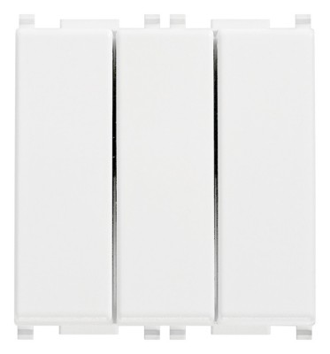 Intrerupator cap scara triplu 2M Vimar Plana alb 14007 foto