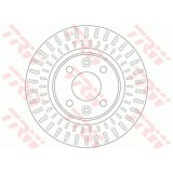 Disc frana Dacia Logan, 09.2004-2012, Sandero 2, 10.2012-, Clio 4, 11.2012-2019, Twingo 3, 09.2014-, Fortwo, 07.2014-, TRW