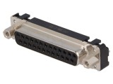 D-Sub 25-PIN Soclu Mamă Drept THT UNC 4-40