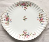 Platou rotund / tort / cu m&acirc;nere - Royal Albert - Moss rose - 28 cm