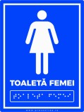 Placuta pentru nevazatori toaleta femei scris in braille