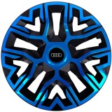 Set 4 Capace Roti 15 &quot; Best Albastru-Negru, Compatibile Cu Audi