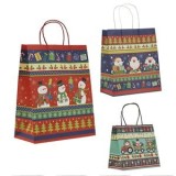 Pungi cadou de Craciun, Set 3 buc, 3 marimi, Multicolor, CMCLASS