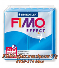 FIMO Effect 57g Albastru de Columbia Translucent foto