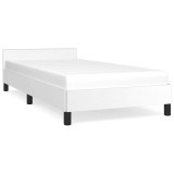 Cumpara ieftin Cadru de pat cu tablie fara saltea, alb, 90x200 cm