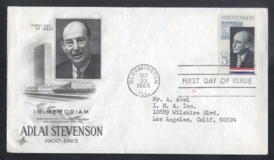 United States 1965 Adlai Stevenson FDC K.632 foto