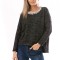 D656-1 Bluza asimetrica accesorizata cu strasuri