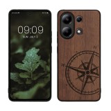 Husa Kwmobile pentru Xiaomi Redmi Note 13, Maro, Lemn, KWM000020MZ001C, Silicon, Carcasa