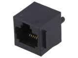 Conector RJ45 soclu PIN 8 cu blocare panou poliester aurit