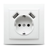 Cumpara ieftin 7. Priza Schuko 2xUSB ST Racer