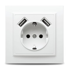 7. Priza Schuko 2xUSB ST Racer
