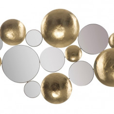 Decoratiune de perete Mirror Glam, Mauro Ferretti, 118x60 cm, fier, auriu