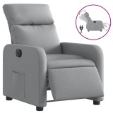 Cumpara ieftin Fotoliu rabatabil electric, gri deschis, textil