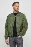 Alpha Industries geaca bomber MA-1 ALS barbati, culoarea verde, de tranzitie