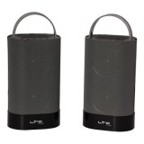 Boxa Portabila Bluetooth LTC 2x10W, Autonomie 3h, USB, AUX, Design Unic, Negru