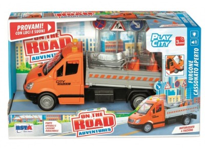 Set furgoneta de intretinere a drumurilor RS Toys, cu accesorii foto
