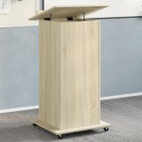 vidaXL Pupitru roți și sertar stejar sonoma 55x55x107cm lemn prelucrat