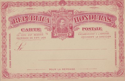 CARTE POSTALA REPUBLICA HONDURAS foto