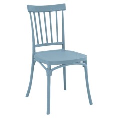 Scaun stivuibil plastic albastru Sazen 43x51x83 cm