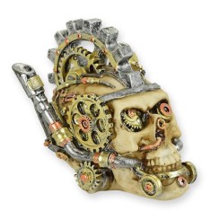 Statueta STEAMPUNK cu un craniu cu evacuare SP-4
