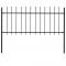vidaXL Gard de grădină cu v&acirc;rf ascuțit, negru, 1,7 m, oțel