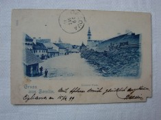 Carte postala SEMLIN Belgrad Serbia circulata la 1899