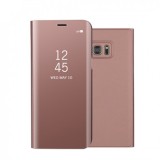 Husa samsung galaxy a8 2018 flip cover oglinda roz, Flippy
