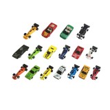 Set 17 masinute de curse cu scara 1:64, Metal/Plastic, Multicolor, ATU-082621, Oem