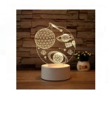 Lampa de Veghe 3D LED EMC ONSHOP&reg;, Model Univers si Planete, Alimentare USB, Cablu 1m, Lumina Ambientala pentru Dormitor, Cadou Copii si Pasionati de