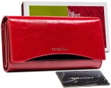 Portofel elegant pentru carduri cu protecție RFID, Rosu