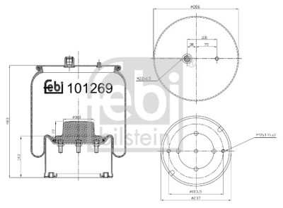 FEBI BILSTEIN 101269 Burduf, suspensie pneumatica foto