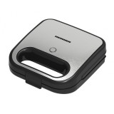 Sandwich maker Heinner SILVERSTONE, 750 W, capacitate 2 sandwich-uri, placi antiadezive fixe tip grill