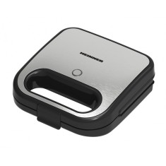 Sandwich maker Heinner SILVERSTONE, 750 W, capacitate 2 sandwich-uri, placi antiadezive fixe tip grill foto