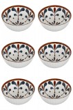 Set boluri, 6 piese, 250 ml, Portelan, Alb