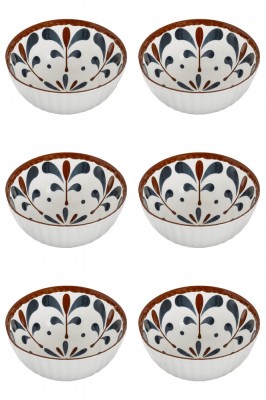 Set boluri, 6 piese, 250 ml, Portelan, Alb foto