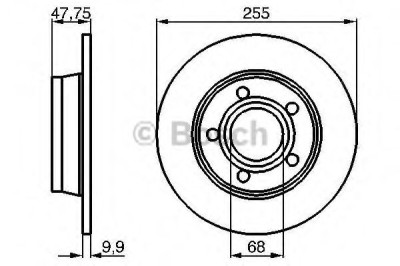 Disc frana AUDI ALLROAD (4BH, C5) (2000 - 2005) BOSCH 0 986 478 480 foto