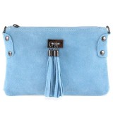 Cumpara ieftin Geanta dama Tianna GT1742, piele intoarsa, albastru deschis