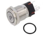 Comutator anti-vandalism 2 poziții SPDT IP40 verde