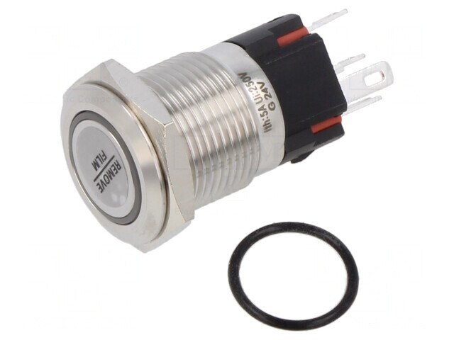 Comutator anti-vandalism 2 poziții SPDT IP40 verde